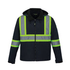 CX2 Hi-Vis L01305, - Shield - Hi-vis Softshell Jacket W/ Detachable Hood, Navy