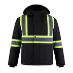CX2 Hi-Vis L01310, - Freightliner - Hi-vis Insulated Softshell Jacket W/ Detachable Hood, Black