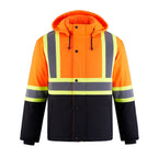 CX2 Hi-Vis L01310, - Freightliner - Hi-vis Insulated Softshell Jacket W/ Detachable Hood, Hi-Vis Orange