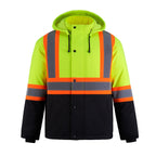 CX2 Hi-Vis L01310, - Freightliner - Hi-vis Insulated Softshell Jacket W/ Detachable Hood, Hi-Vis Yellow