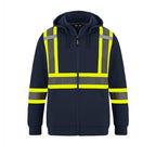 CX2 Hi-Vis L01380, - Infinity - Hi-vis Full Zip Hooded Sweatshirt W/ Detachable Hood, Navy
