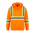 CX2 Hi-Vis L01380, - Infinity - Hi-vis Full Zip Hooded Sweatshirt W/ Detachable Hood, Hi-Vis Orange