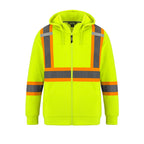 CX2 Hi-Vis L01380, - Infinity - Hi-vis Full Zip Hooded Sweatshirt W/ Detachable Hood, Hi-Vis Yellow