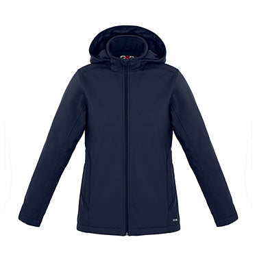 CX2 L03171, - Hurricane - Ladies Insulated Softshell Jacket W/ Detachable Hood, Navy