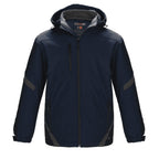 CX2 L03200, - Typhoon - Men's Insulated Softshell Jacket W/ Detachable Hood, Navy/Gunmetal