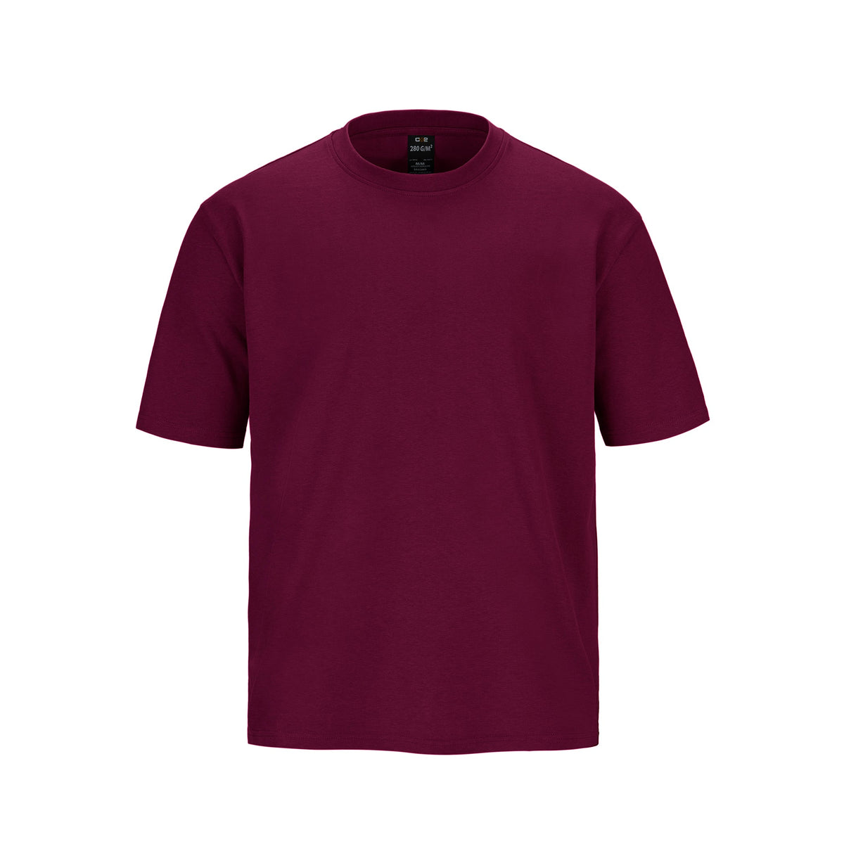 CX2 S05280, - Urban - 280gsm Heavyweight Drop Shoulder Cotton T-shirt, Maroon
