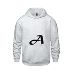 Alphabet A Hoodie 9 inch calligraphy Black ink, Ash