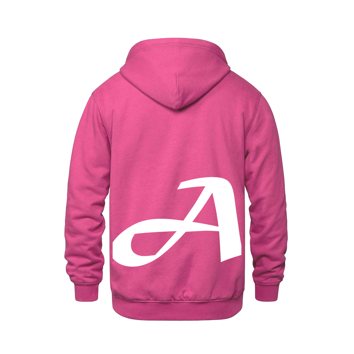 Alphabet A Hoodie 9 inch calligraphy White ink, Heliconia