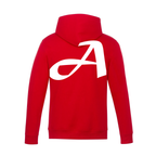 Alphabet A Hoodie 9 inch calligraphy White ink, Red