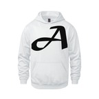 Alphabet A Hoodie 9 inch calligraphy Black ink, White