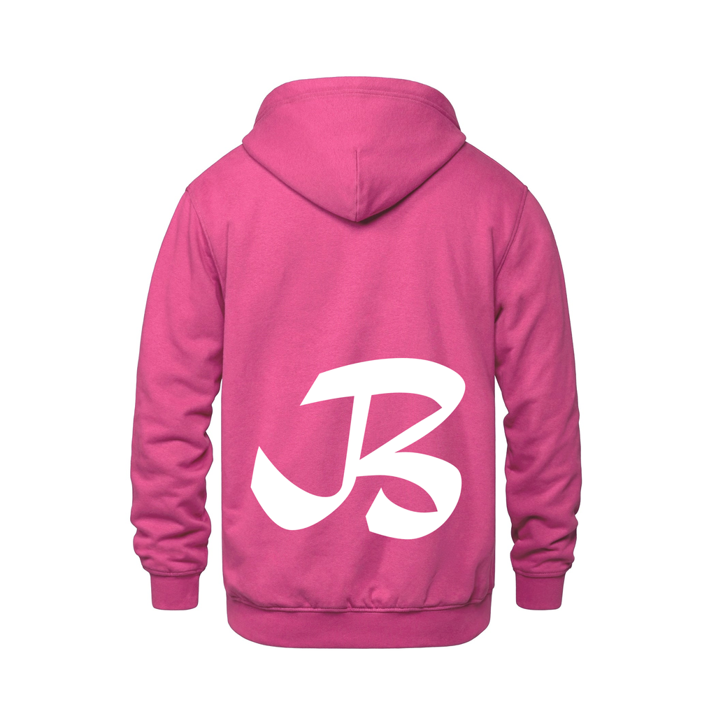 Alphabet B Hoodie 9 inch calligraphy White ink, Heliconia