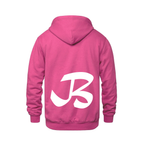 Alphabet B Hoodie 9 inch calligraphy White ink, Heliconia