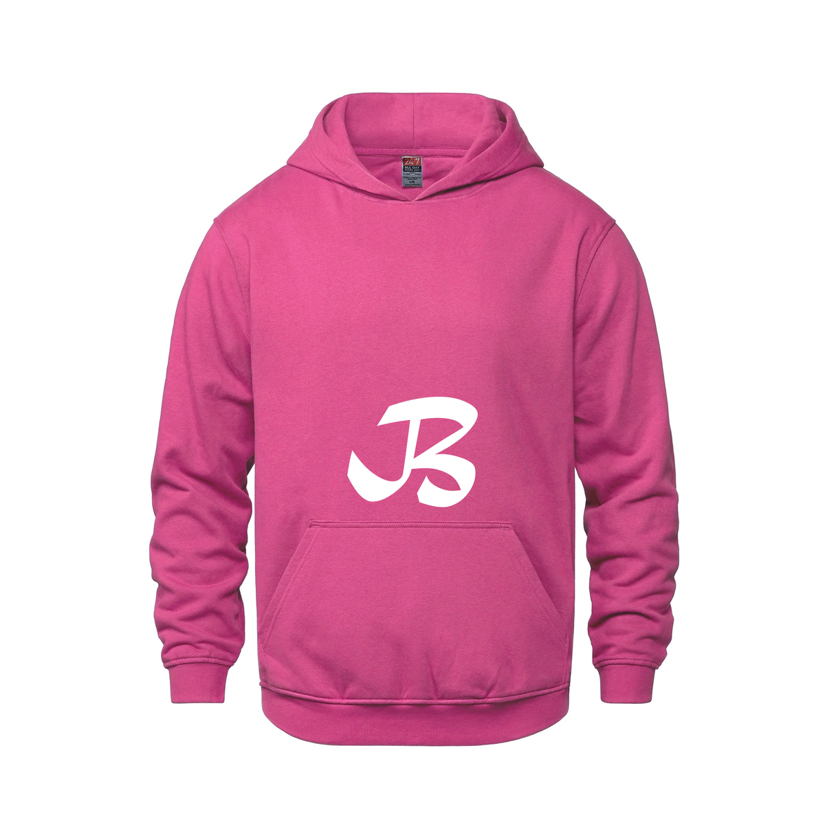 Alphabet B Hoodie 9 inch calligraphy White ink, Heliconia