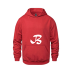 Alphabet B Hoodie 9 inch calligraphy White ink, Red