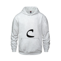 Alphabet C Hoodie 9 inch calligraphy Black ink, Ash