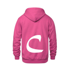 Alphabet C Hoodie 9 inch calligraphy White ink, Heliconia