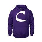 Alphabet C Hoodie 9 inch calligraphy White ink, Purple