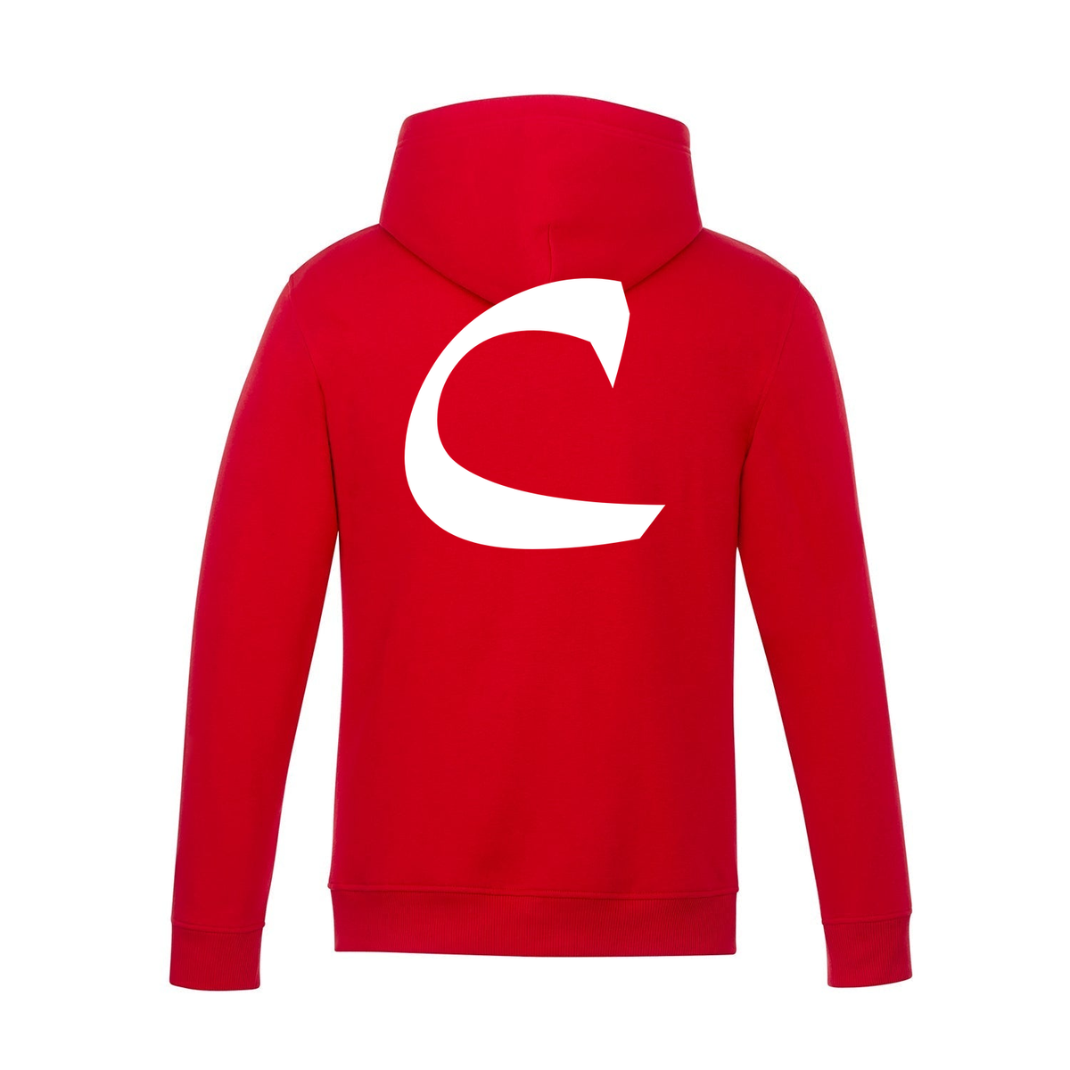 Alphabet C Hoodie 9 inch calligraphy White ink, Red