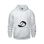Alphabet D Hoodie 9 inch calligraphy Black ink, Ash