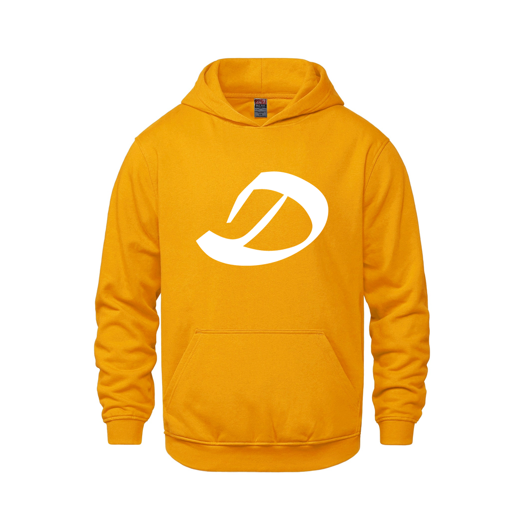 Alphabet D Hoodie 9 inch calligraphy White ink, Gold