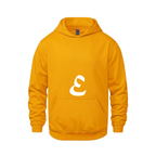 Alphabet E Hoodie 9 inch calligraphy White ink, Gold