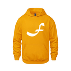 Alphabet F Hoodie 9 inch calligraphy White ink, Gold