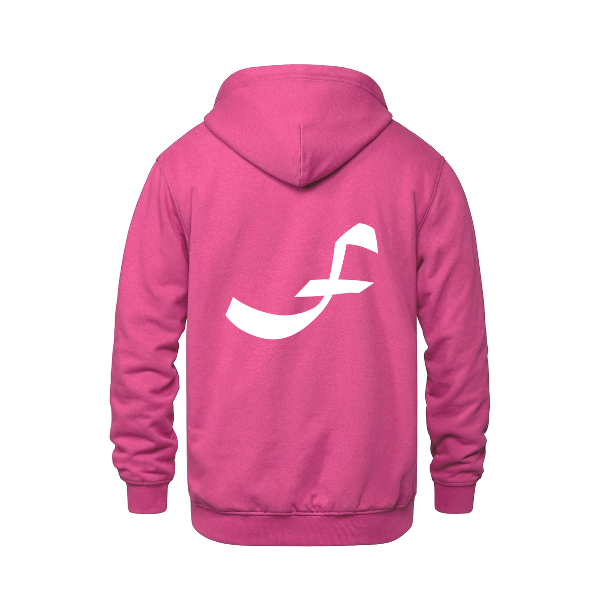 Alphabet F Hoodie 9 inch calligraphy White ink, Heliconia