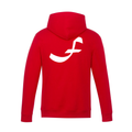 Alphabet F Hoodie 9 inch calligraphy White ink, Red