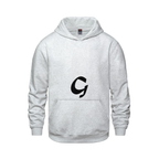Alphabet G Hoodie 9 inch calligraphy Black ink, Ash