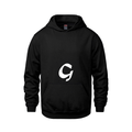 Alphabet G Hoodie 9 inch calligraphy White ink, Black