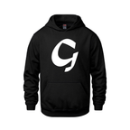Alphabet G Hoodie 9 inch calligraphy White ink, Black