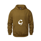Alphabet G Hoodie 9 inch calligraphy White ink, Caramel