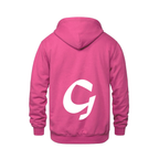 Alphabet G Hoodie 9 inch calligraphy White ink, Heliconia