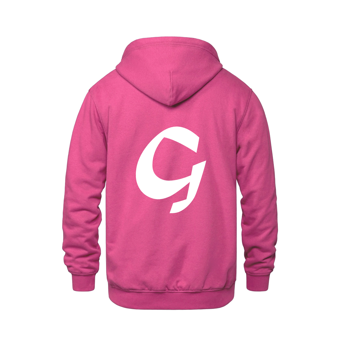 Alphabet G Hoodie 9 inch calligraphy White ink, Heliconia