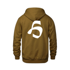 Alphabet H Hoodie 9 inch calligraphy White ink, Caramel