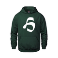 Alphabet H Hoodie 9 inch calligraphy White ink, Forest Green