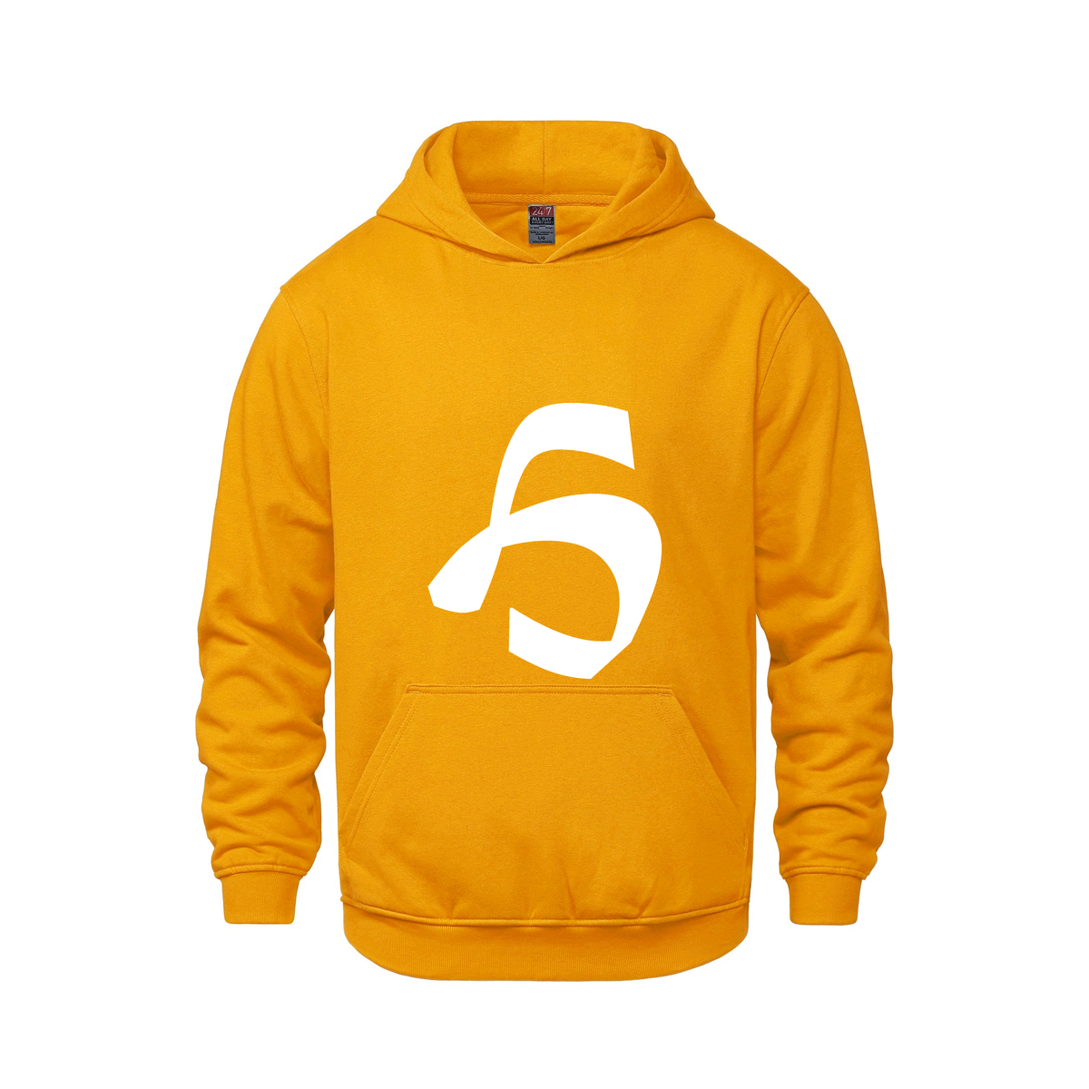 Alphabet H Hoodie 9 inch calligraphy White ink, Gold