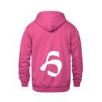 Alphabet H Hoodie 9 inch calligraphy White ink, Heliconia