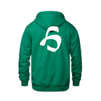 Alphabet H Hoodie 9 inch calligraphy White ink, Kelly Green