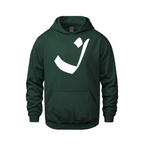 Alphabet I Hoodie 9 inch calligraphy White ink, Forest Green