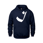 Alphabet I Hoodie 9 inch calligraphy White ink, Navy