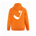 Alphabet I Hoodie 9 inch calligraphy White ink, Orange