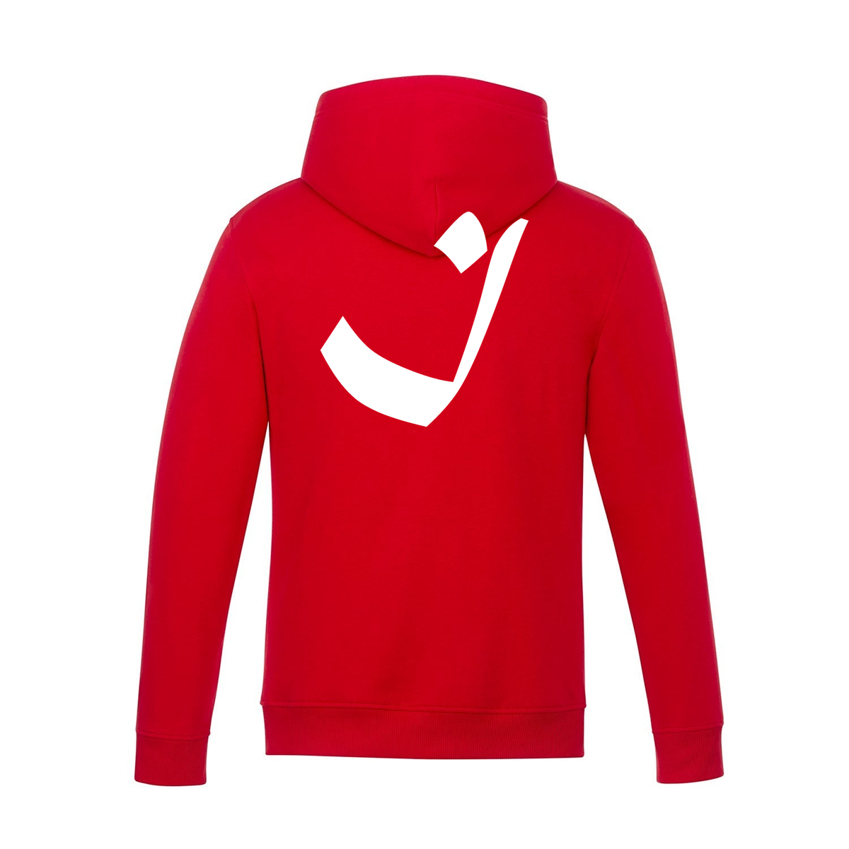 Alphabet I Hoodie 9 inch calligraphy White ink, Red