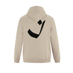 Alphabet I Hoodie 9 inch calligraphy Black ink, Sand