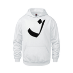 Alphabet I Hoodie 9 inch calligraphy Black ink, White