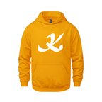 Alphabet K Hoodie 9 inch calligraphy White ink, Gold