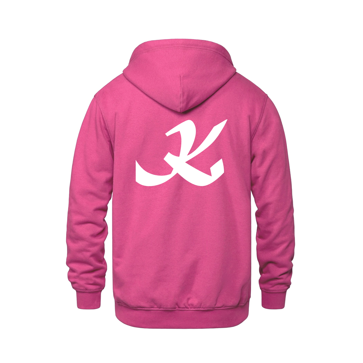 Alphabet K Hoodie 9 inch calligraphy White ink, Heliconia
