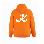 Alphabet K Hoodie 9 inch calligraphy White ink, Orange