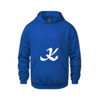 Alphabet K Hoodie 9 inch calligraphy White ink, Royal