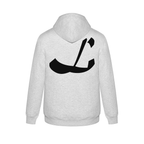 Alphabet L Hoodie 9 inch calligraphy Black ink, Ash